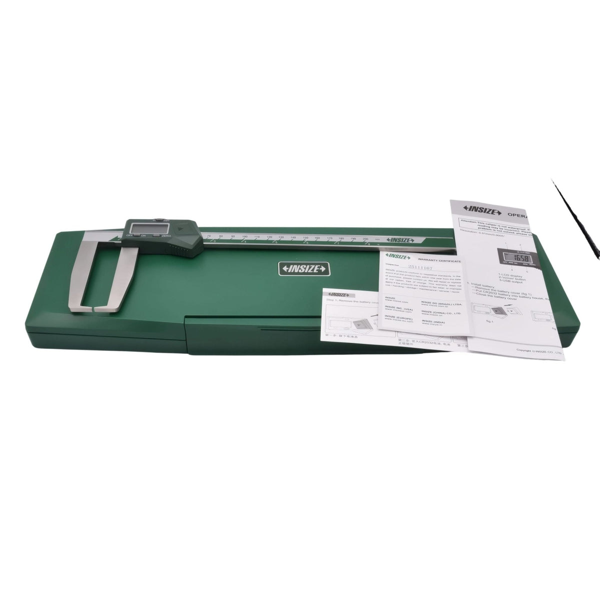 Insize Digital Outside Neck Caliper 0-200mm/0-8" Series 1187-200A - Twin Eagle Imports