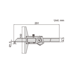 Insize Digital Point Depth Gauge 0-200mm x 0.01mm Range Series 1143-200A - Twin Eagle Imports