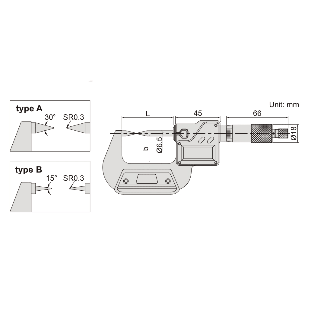 Insize Digital Point Micrometer 0-25mm/0-1" Range Series 3530-25A - Twin Eagle Imports