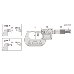 Insize Digital Point Micrometer 0-25mm/0-1" Range Series 3530-25A - Twin Eagle Imports