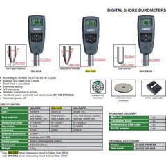 Insize Digital Shore Durometer Shore D Hardness Tester ISH-DSD - Twin Eagle Imports