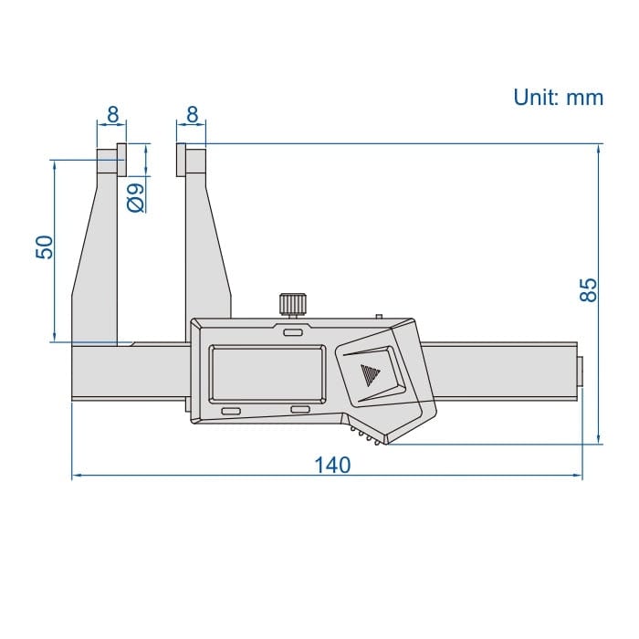 Insize Digital Snap Gauge 0-50mm/0-2" Range Series 1163-50A - Twin Eagle Imports