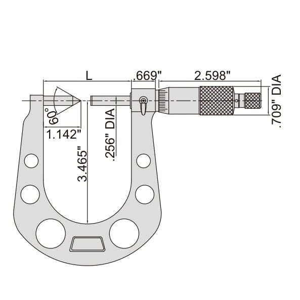 Insize Disc Brake Micrometer 0.3-1.3" Range Series 3288-1 - Twin Eagle Imports
