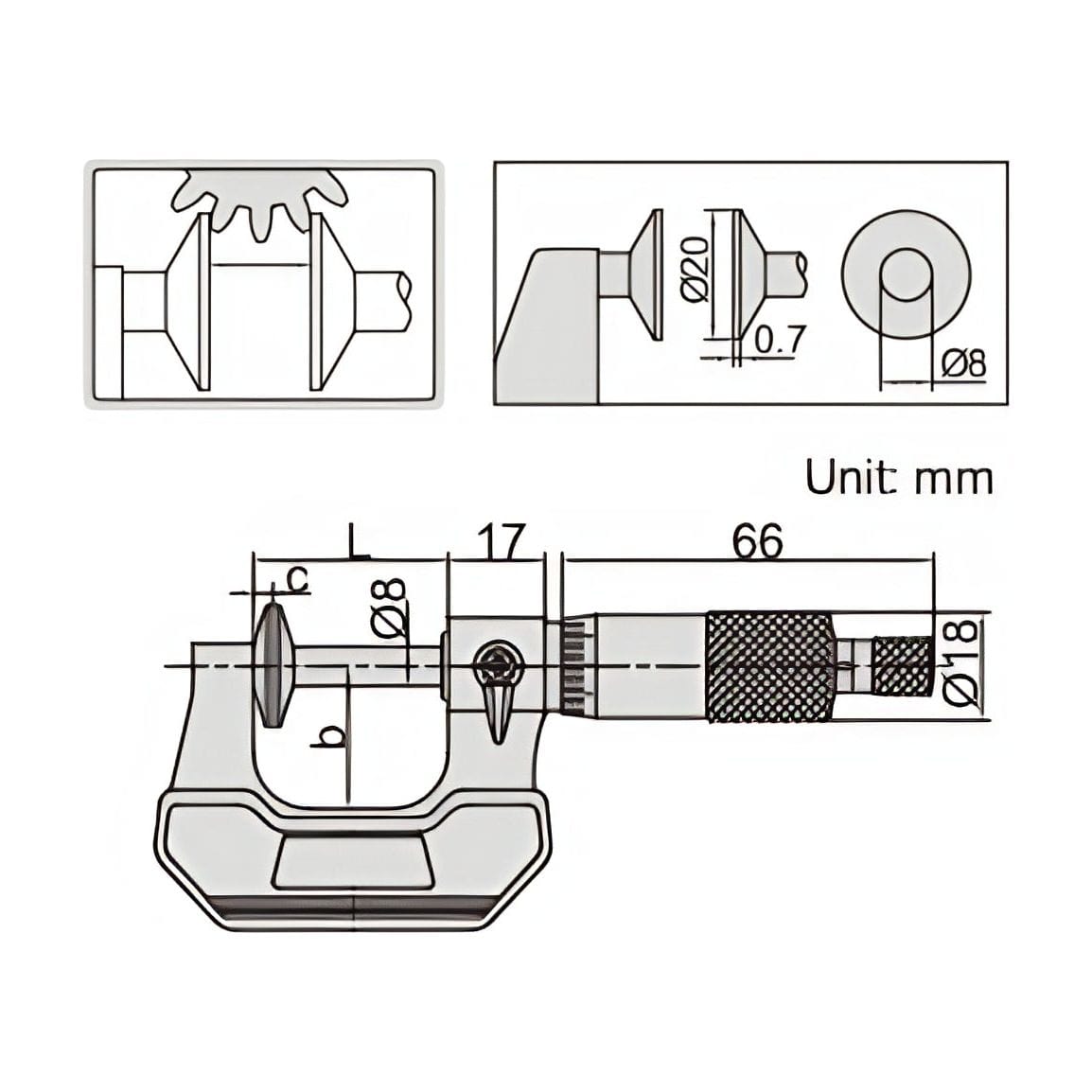 Insize Disc Micrometer 25-50mm Range Series 3282-50 - Twin Eagle Imports