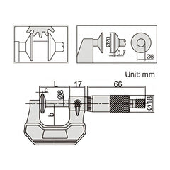 Insize Disc Micrometer 75-100mm Range Series 3282-100 - Twin Eagle Imports