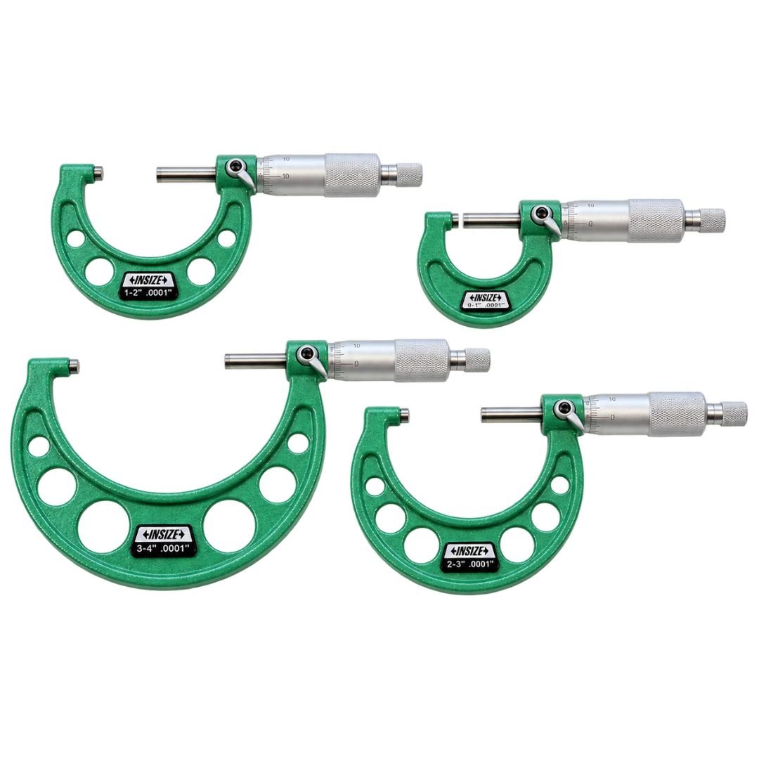 Insize Imperial Outside Micrometer Set 0-4" Range Series 3203-44A - Twin Eagle Imports