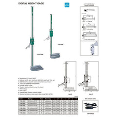 Insize Digital Height Gauge  0-1000mm / 0-40" Range Series 1150-1000