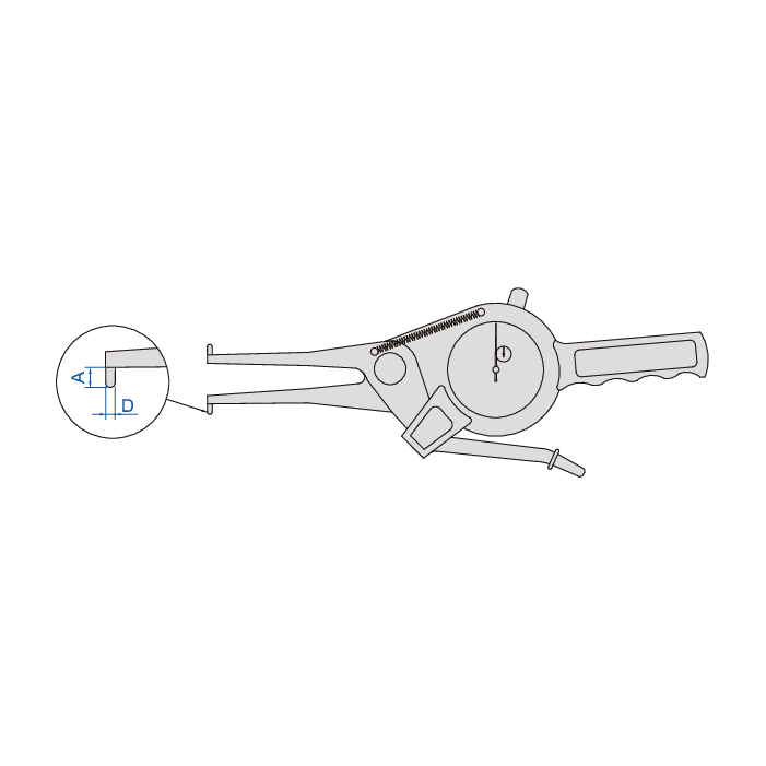 Insize Internal Dial Caliper Gauge 15-35mm Range Series 2321-AL35 - Twin Eagle Imports