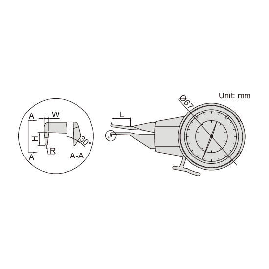 Insize Internal Dial Caliper Gauge 5-15mm Range Series 2222-15 - Twin Eagle Imports