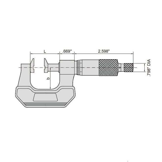 Insize Jaw Type Micrometer 0-1" Range Series 3283-1 - Twin Eagle Imports