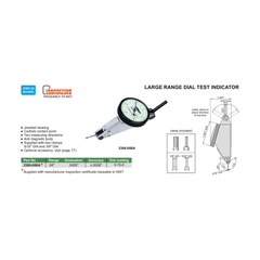 Insize Large Range Dial Test Indicator 0-0.06" x 0.0005" Range Series 2386-006A - Twin Eagle Imports