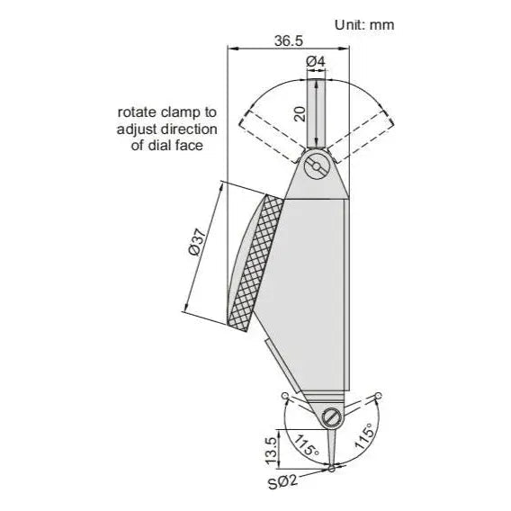 Insize Large Range Dial Test Indicator Range Series 2386-16A - Twin Eagle Imports
