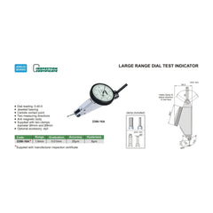 Insize Large Range Dial Test Indicator Range Series 2386-16A - Twin Eagle Imports