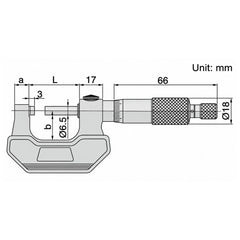 Insize Left Hand/Right Hand Outside Micrometer 25-50mm Range Series 3236-50B - Twin Eagle Imports