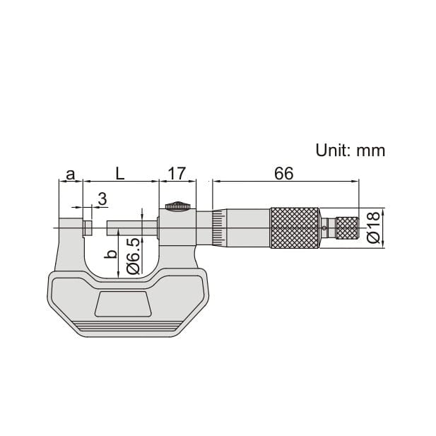 Insize Left Hand/Right Hand Outside Micrometer 25-50mm Range Series 3236-50B - Twin Eagle Imports