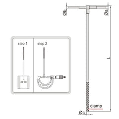 Insize Long Handle Telescopic Gauge 90-150mm Range Series 4209-6 - Twin Eagle Imports