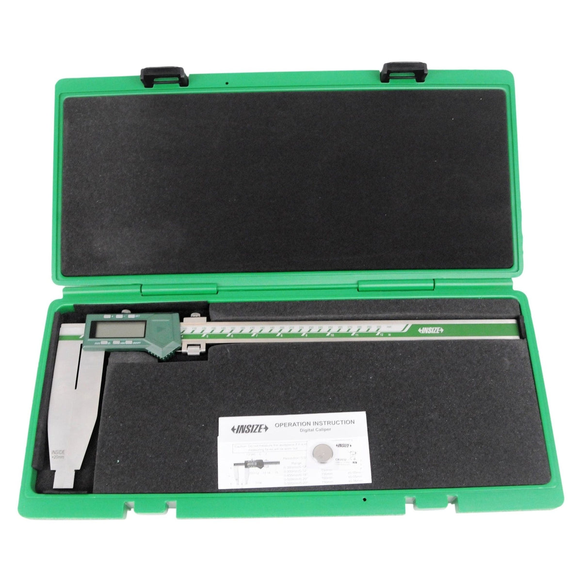 Insize Long Jaw Digital Caliper 0-300mm / 0-12" Range Series 1106-302 - Twin Eagle Imports