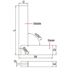 Insize Machinist Square 100x70mm Range Series 4707-100 - Twin Eagle Imports