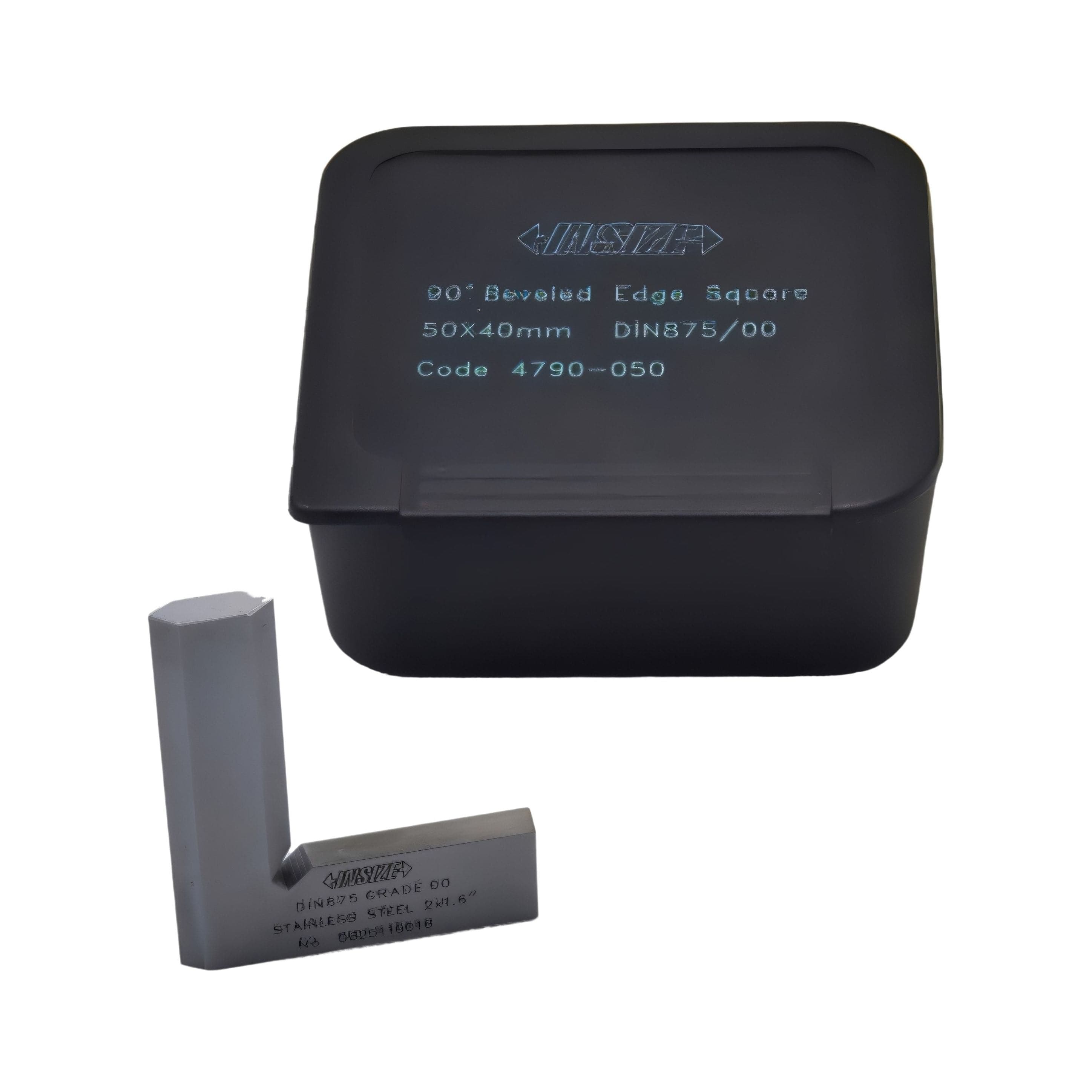 INSIZE MEASURING EQUIPMENT Insiz Beveled Edge Square 50×40 mm Grade 00 Series 4790-050