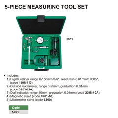INSIZE Measuring Equipment Insize 5pc Measuring Tool Set Series 5051