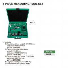 INSIZE Measuring Equipment Insize 5pc Measuring Tool Set Series 5052-E