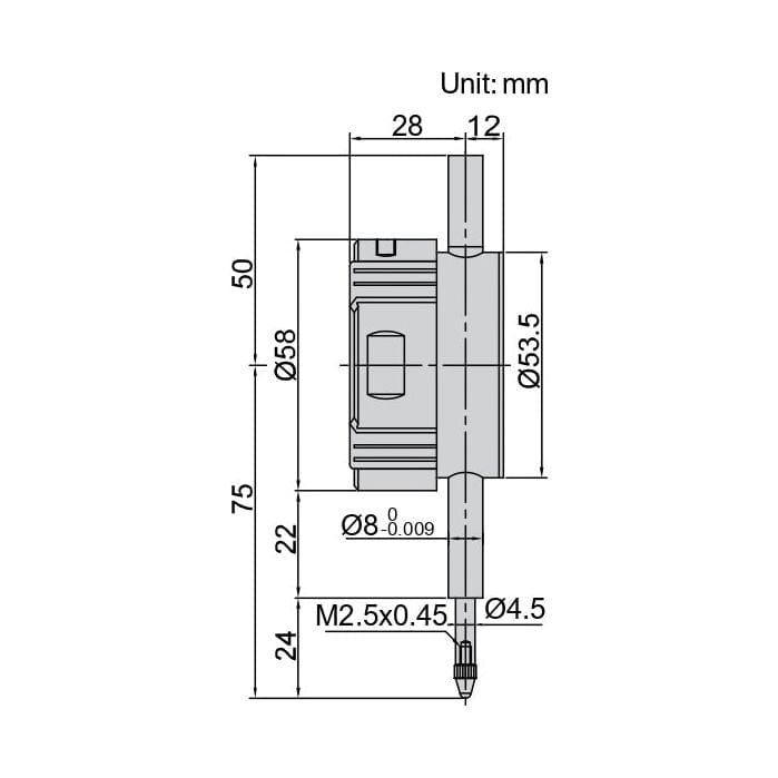 INSIZE Measuring Equipment Insize Bore Gauge Digital Indicator 12.7mm/0.5" Range Series 2108-10F
