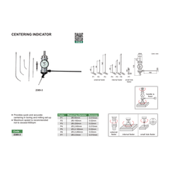 INSIZE Measuring Equipment Insize Centering Indicator 0-3mm x 0.01mm Range Series 2385-3
