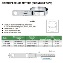 INSIZE Measuring Equipment Insize Circumference Tape 2190-3460mm Range Series 7114-3460