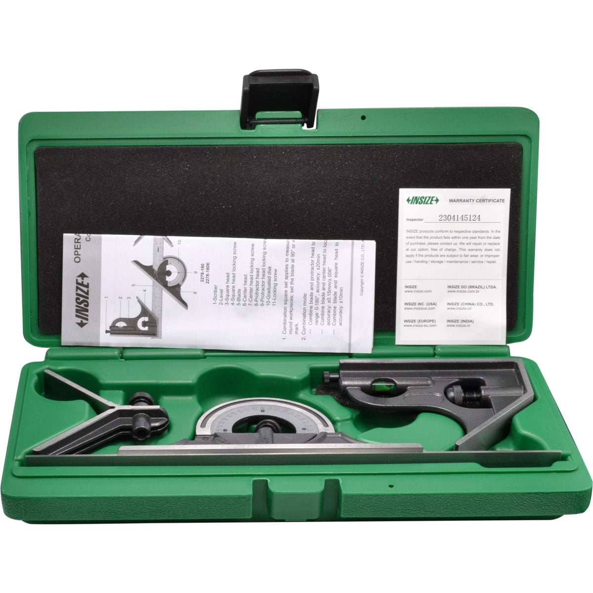 INSIZE Measuring Equipment Insize Combination Square Set Layout Solution 2278-180