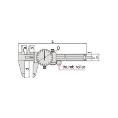 INSIZE Measuring Equipment Insize Dial Caliper 0-300mm Range Series 1312-300A