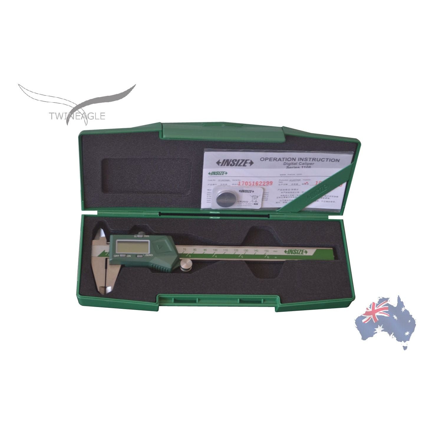 INSIZE MEASURING EQUIPMENT Insize Digital Caliper 0-150mm/0-6" Range Series 1108-150