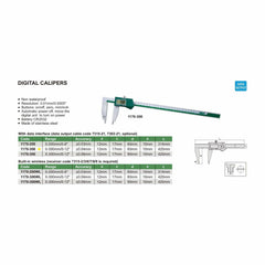 INSIZE Measuring Equipment Insize Digital Caliper 0-300mm/0-12" Range Series 1170-306