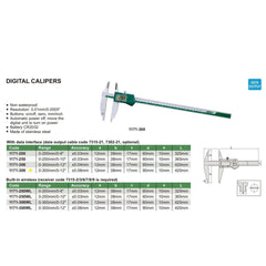 INSIZE Measuring Equipment Insize Digital Caliper 0-300mm/0-12" Range Series 1171-300