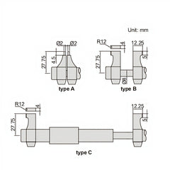 INSIZE Measuring Equipment Insize Digital Inside Micrometer 25-50mm/1-2" Range Series 3520-50