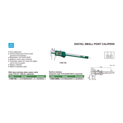 INSIZE Measuring Equipment Insize Digital Small Point Caliper 0-150mm/0-6" Range Series 1169-150