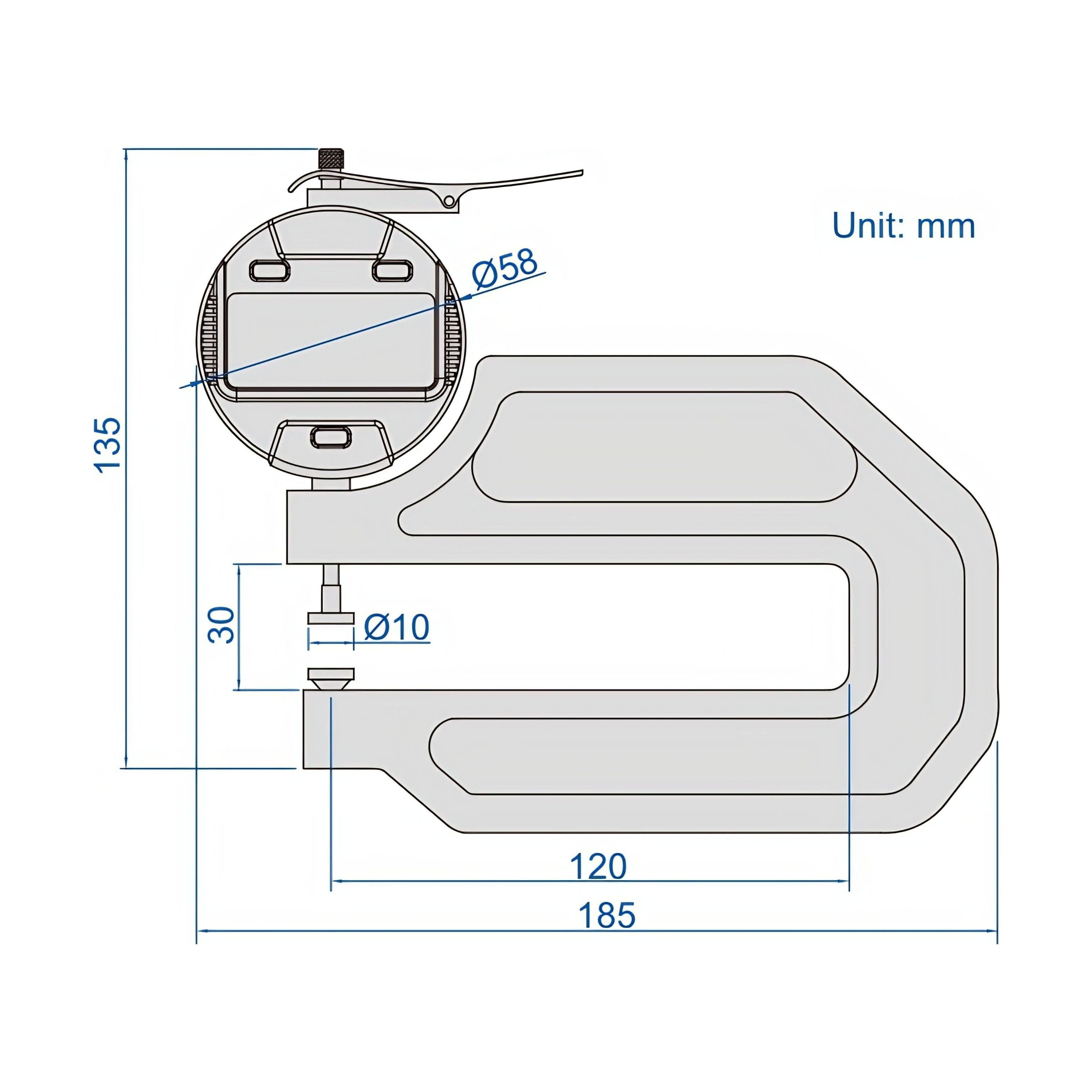 INSIZE Measuring Equipment Insize Digital Thickness Gauge 0-10mm/0-0.4" Range Series 2872-10
