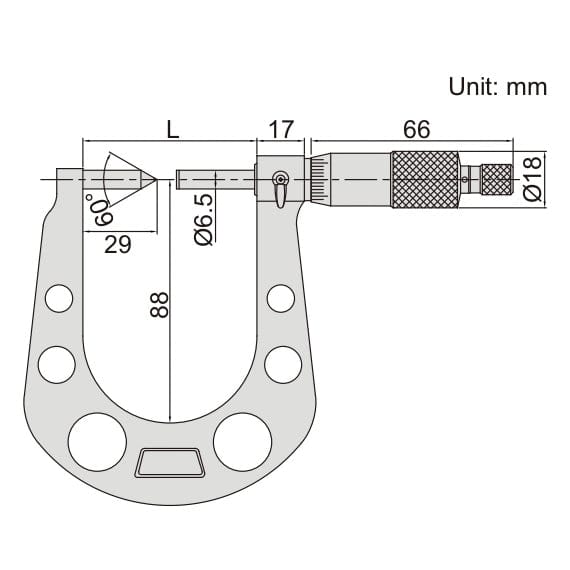 INSIZE Measuring Equipment Insize Disc Brake Micrometer 7.6-33mm Range Series 3288-33A