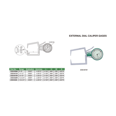 INSIZE Measuring Equipment Insize External Dial Caliper Gauge 0.4-1.2" Range Series 2333-E121