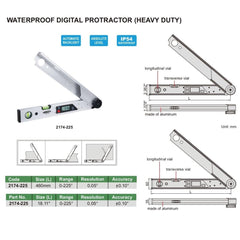 INSIZE Measuring Equipment Insize Heavy Duty Digital Protractor 460mm/ 18.11" Range Series 2174-225