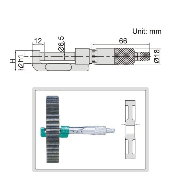 INSIZE Measuring Equipment Insize Hub Micrometer 0-25mm Range Series 3292-25