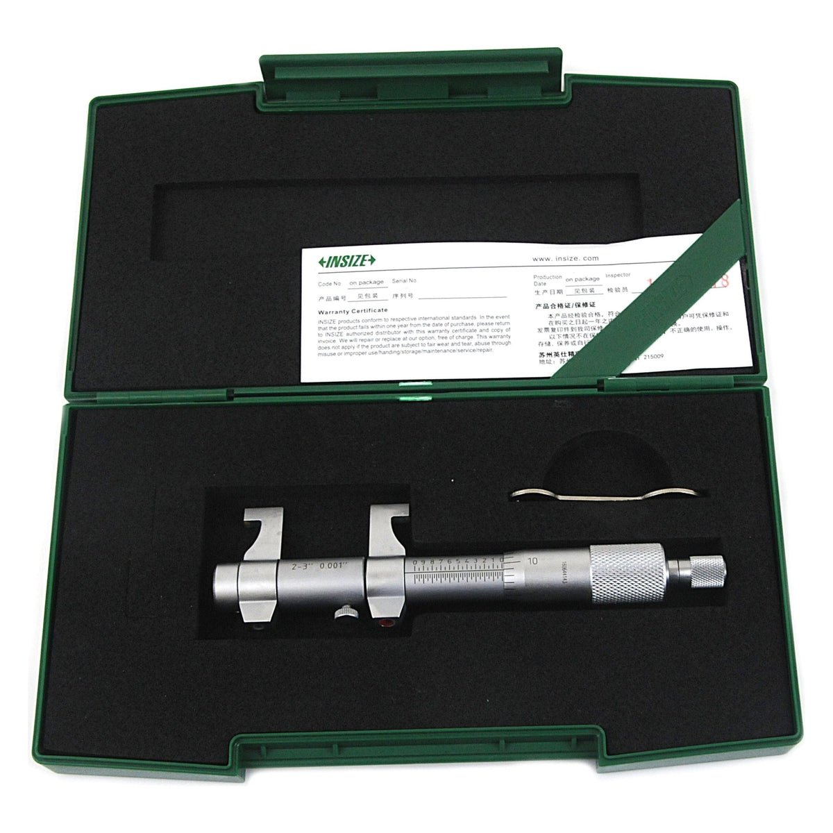 INSIZE Measuring Equipment Insize Imperial Inside Micrometer 2-3" Range Series 3220-3
