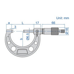 INSIZE Measuring Equipment Insize Imperial Outside Micrometer Set 6-12" Range Series 3203-126A