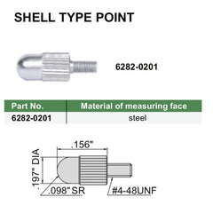 INSIZE Measuring Equipment Insize Imperial Shell Type Point 0.156" Range Series 6282-0201
