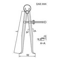 INSIZE Measuring Equipment Insize Inside Spring Caliper 30-270mm Range Series 7261-250