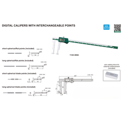 INSIZE Measuring Equipment Insize Interchangeable Point Digital Caliper Range Series 1124-300A