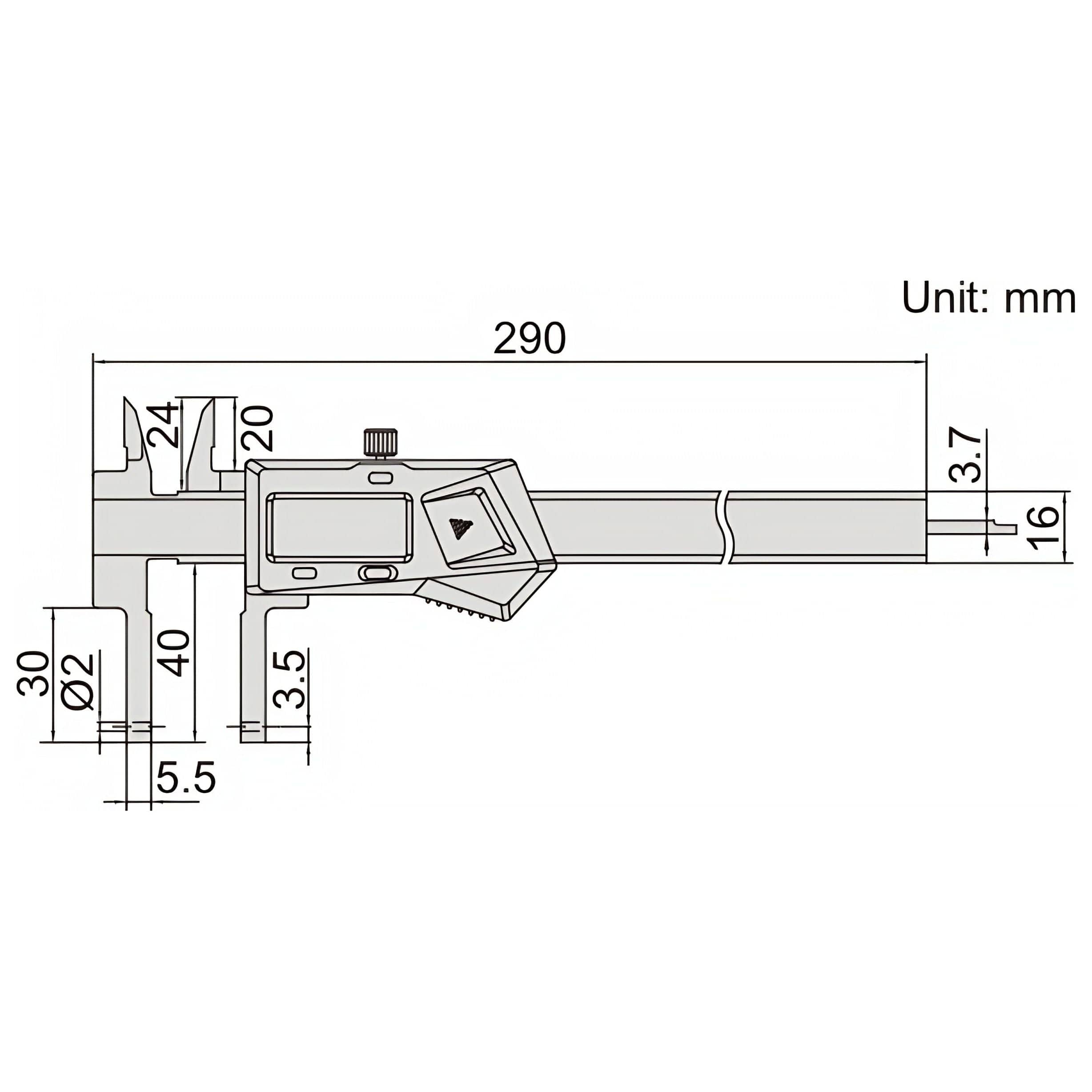 INSIZE Measuring Equipment Insize Interchangeable Point Digital Caliper Range Series 1526-200