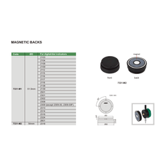 INSIZE Measuring Equipment Insize Magnetic Back Ø51.5 mm for Digital Indicators Series 7331-M1