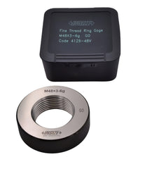 INSIZE MEASURING EQUIPMENT Insize Metric Fine Thread Ring Gauge GO M48 x 3.0 Class 6g Series 4129-48V