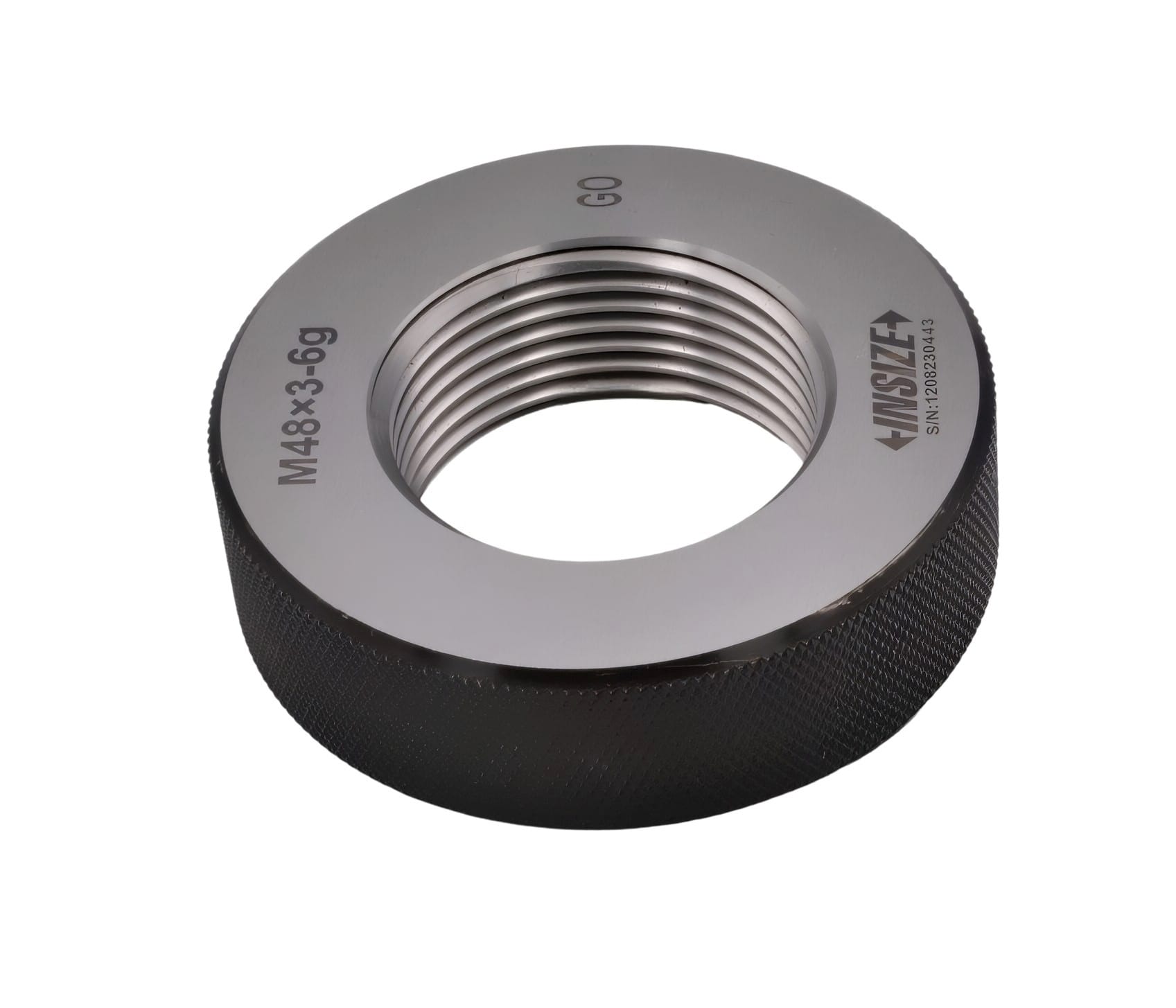INSIZE MEASURING EQUIPMENT Insize Metric Fine Thread Ring Gauge GO M48 x 3.0 Class 6g Series 4129-48V