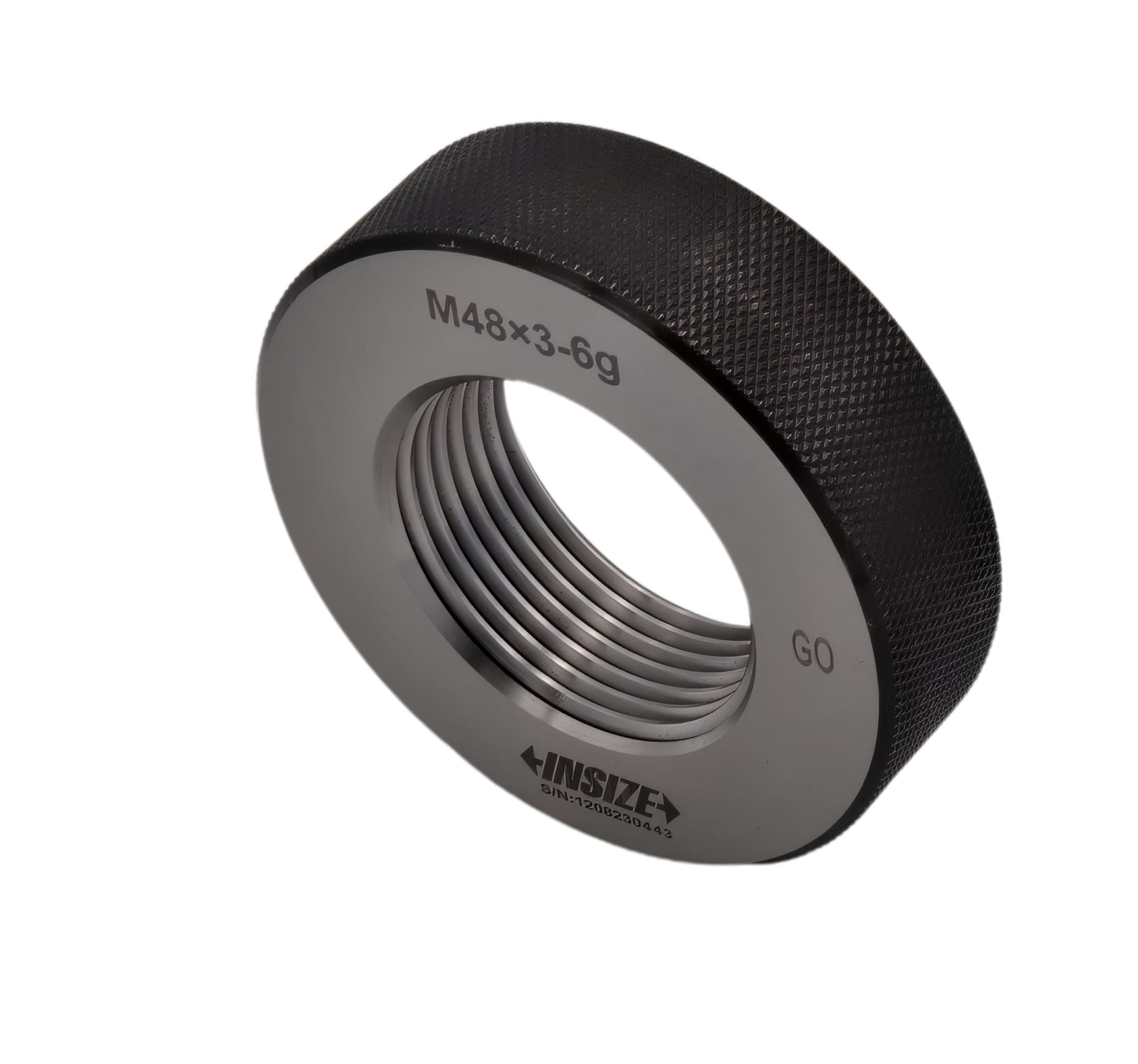 INSIZE MEASURING EQUIPMENT Insize Metric Fine Thread Ring Gauge GO M48 x 3.0 Class 6g Series 4129-48V